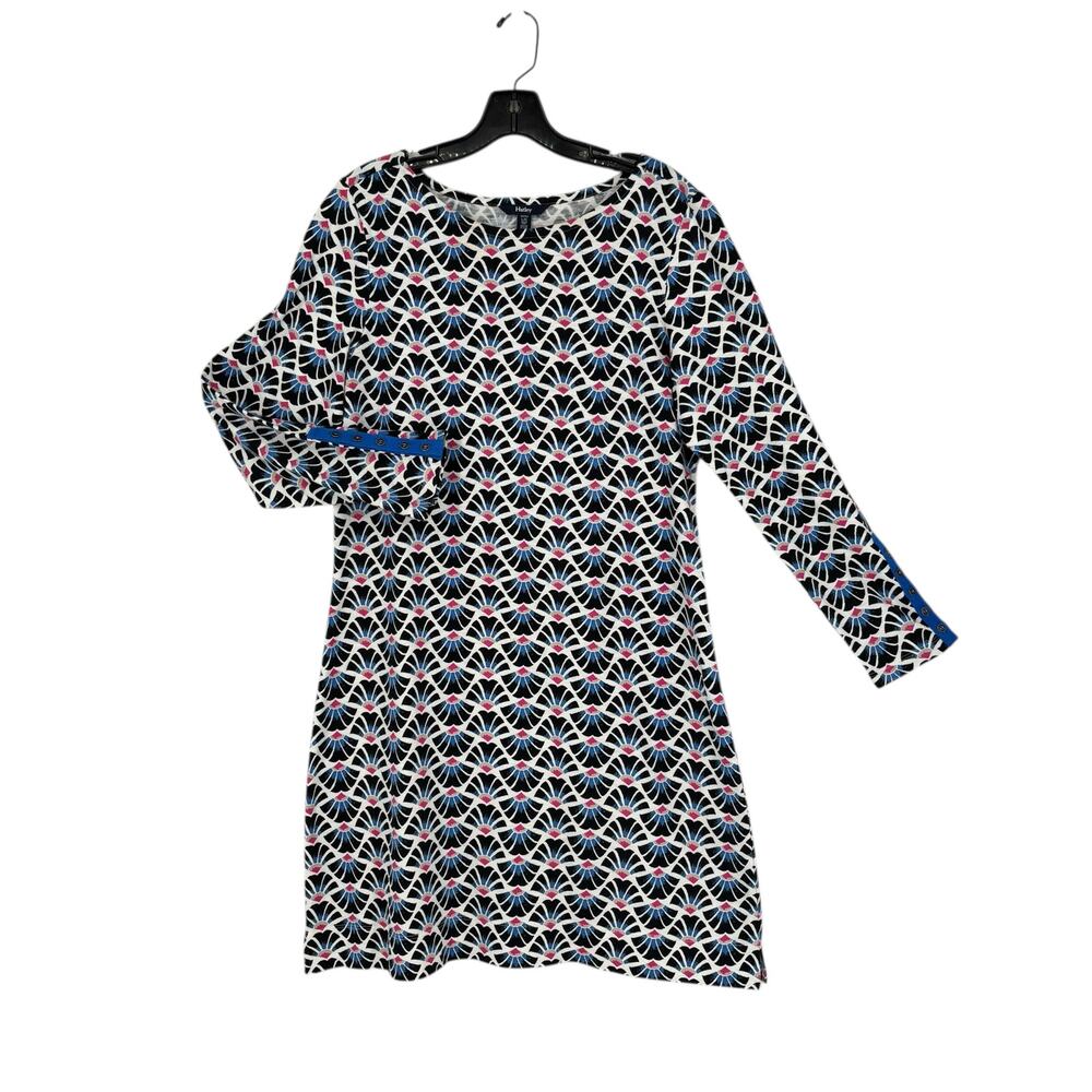 Hatley Geometric Pullover Dress Soft Cotton Preppy Old Money Large Resort